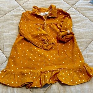 Zara mustard color cotton dress 3-4T